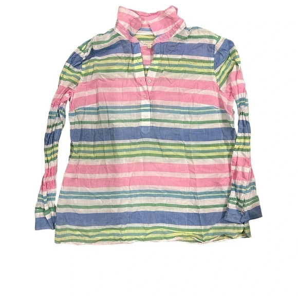 Talbots | Classic Cotton Tunic Stripe | XL Women’s Popover Top Beach‎ Club EUC - Picture 3 of 6